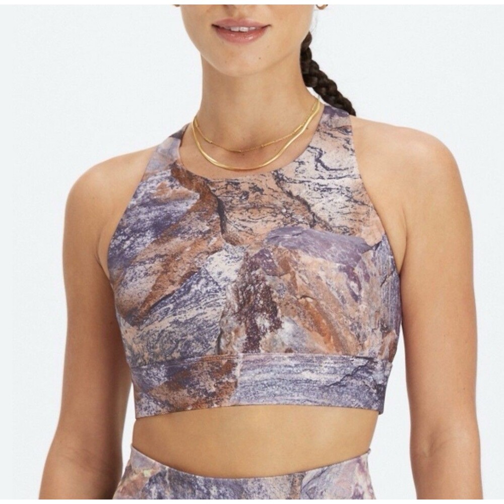 FABLETICS No Bounce Sports Bra In Orchid Moon Rock Sz XL New